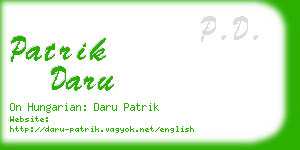 patrik daru business card